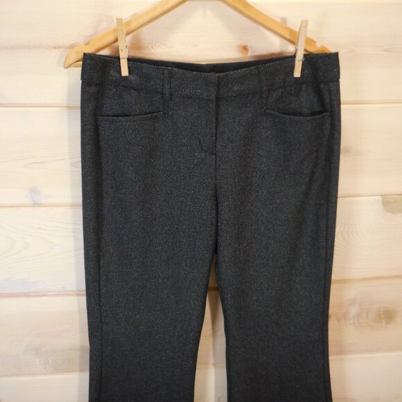 Express Design Studio Women’s Sz 6 Dress Pants Black Metallic Office Careerwear - Picture 2 of 11